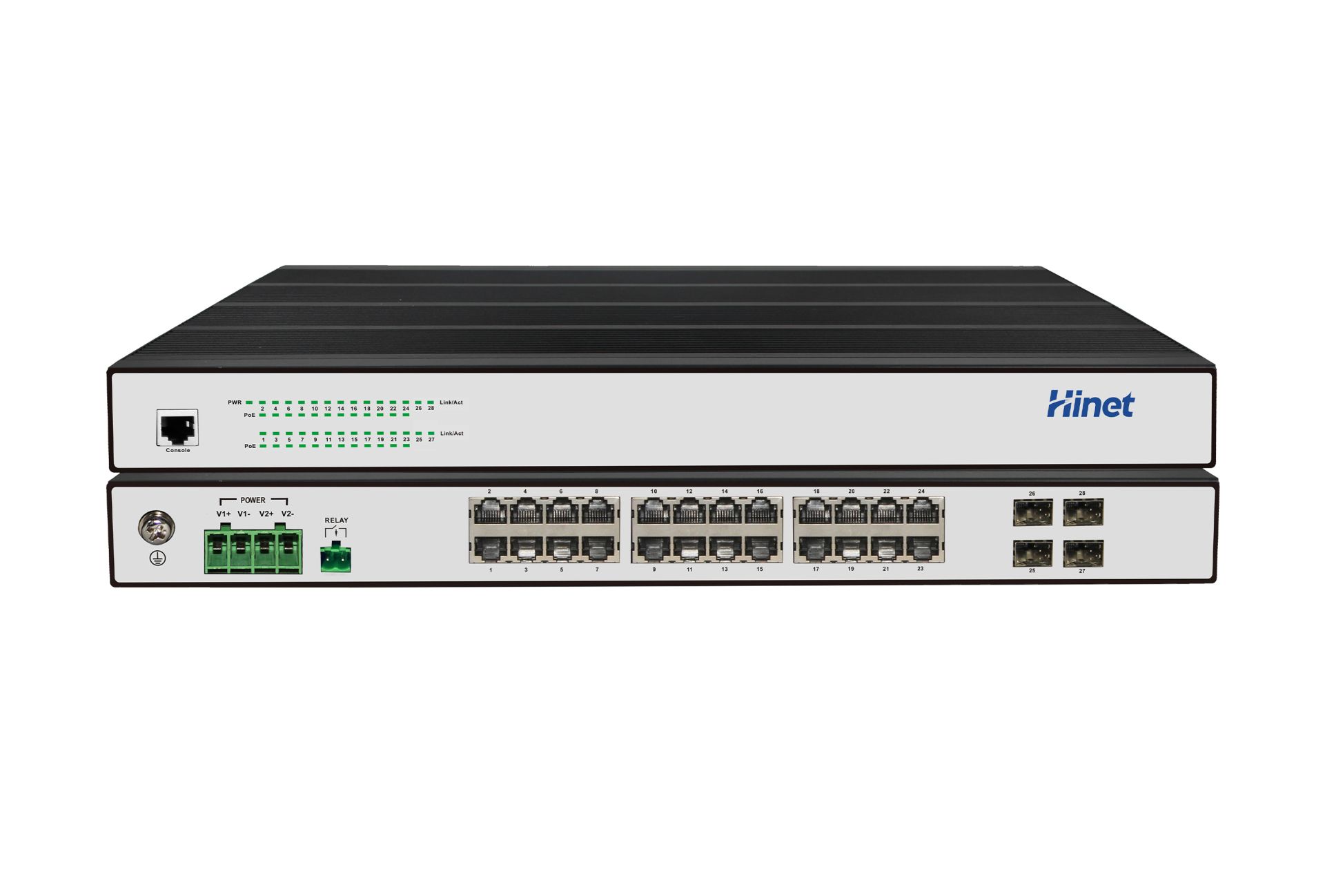 IRS5024F4C 全国产化三层管理型机架式24个千兆RJ45口+ 4个10G SFP+插槽口工业级交换机