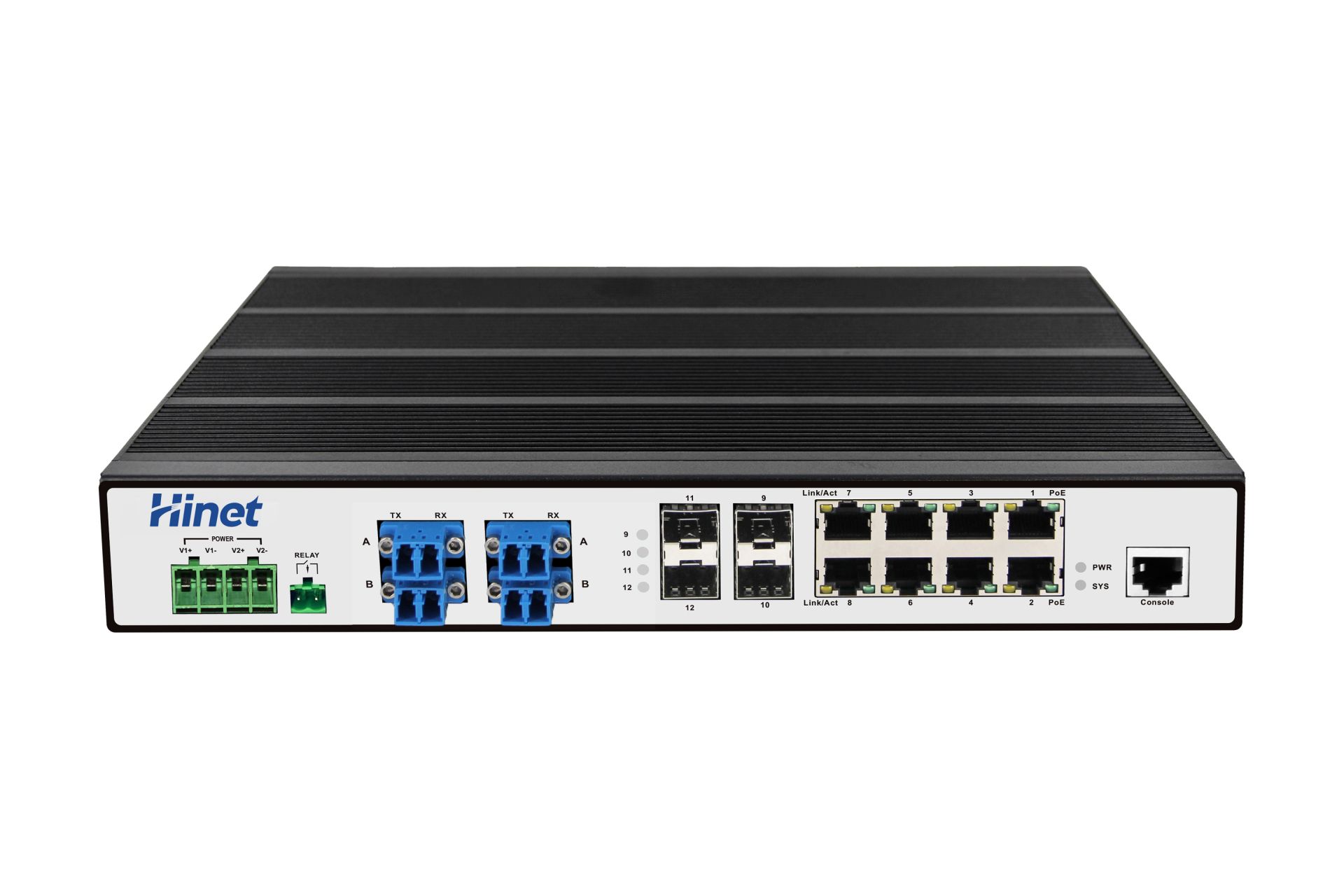 IRS1808F4-BP-AC/DC8个RJ45口+4个双工LC光纤Bypass光口机架式二层管理型Bypass工业交换机