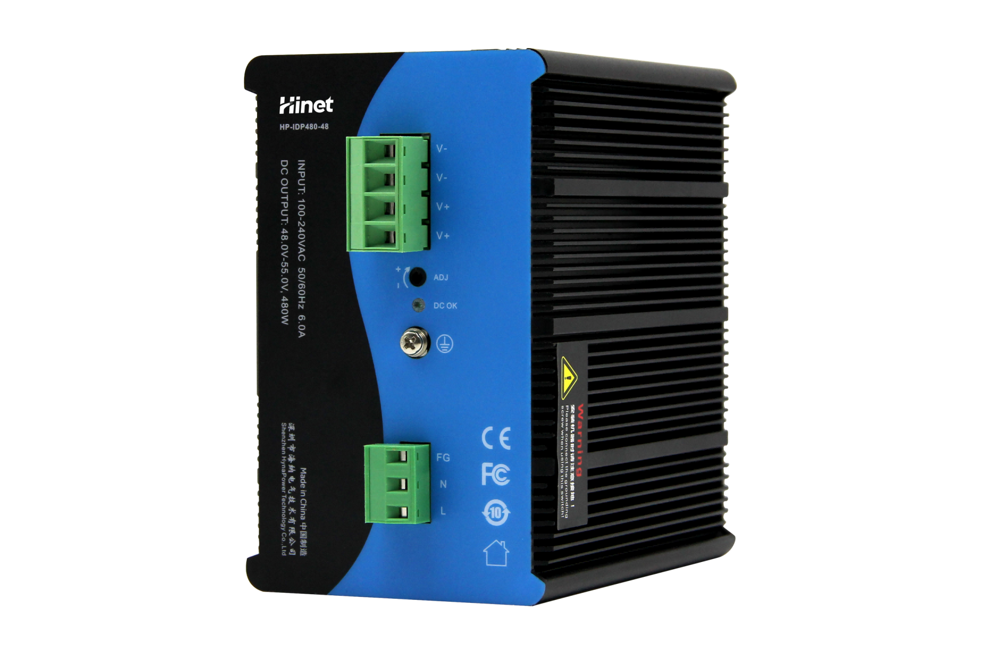 HP-IPD480 480W DIN-Rail Industrial Power Supply